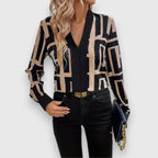 Liana | Blouse fluide à motif géométrique