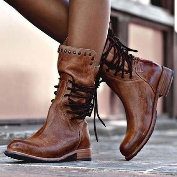 Ciss™ Vintage Lace-Up Boots Maison Fleurine