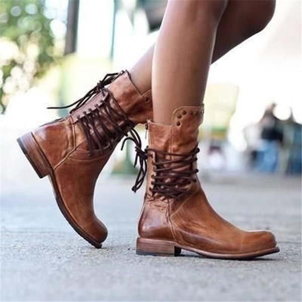 Ciss™ Vintage Lace-Up Boots Maison Fleurine