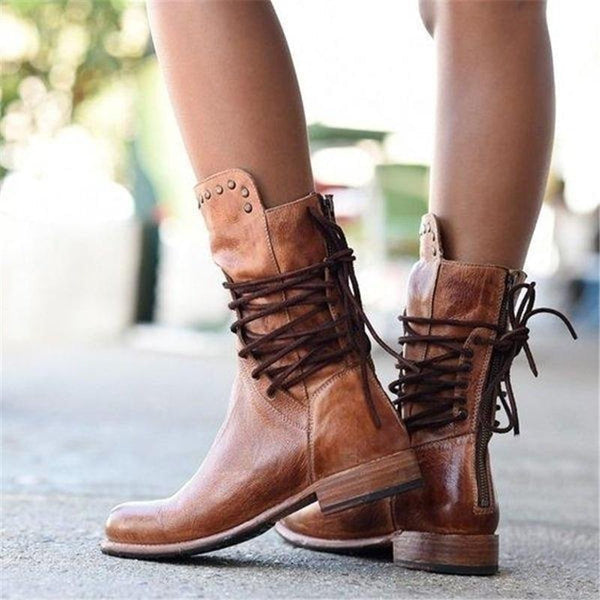 Ciss™ Vintage Lace-Up Boots Maison Fleurine