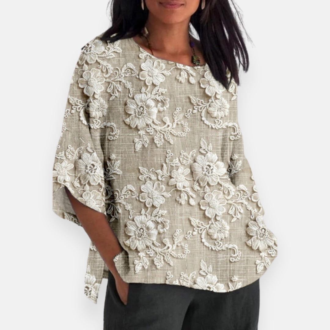 Korinne | Top brodé