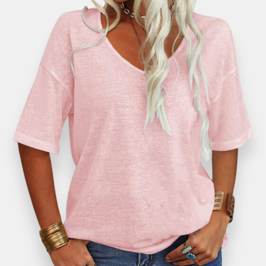 Lorine | Top ample col en V
