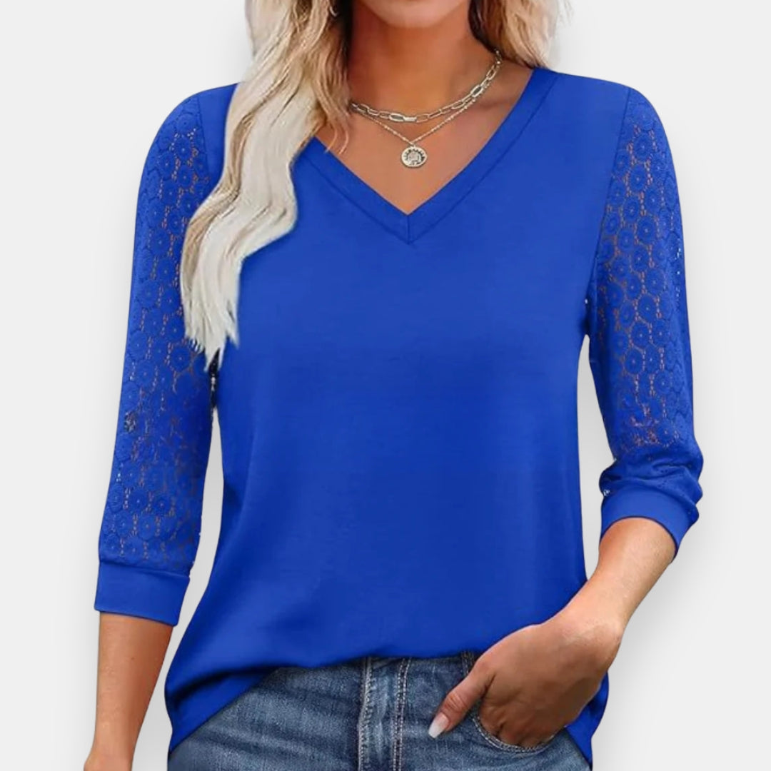 Bastienne | Blouse à manches dentelle