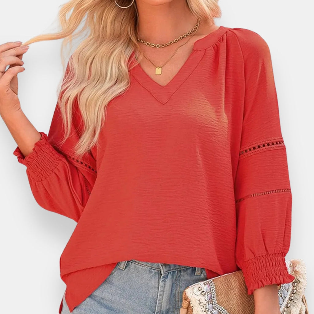 Néala | Blouse à manches ajourées