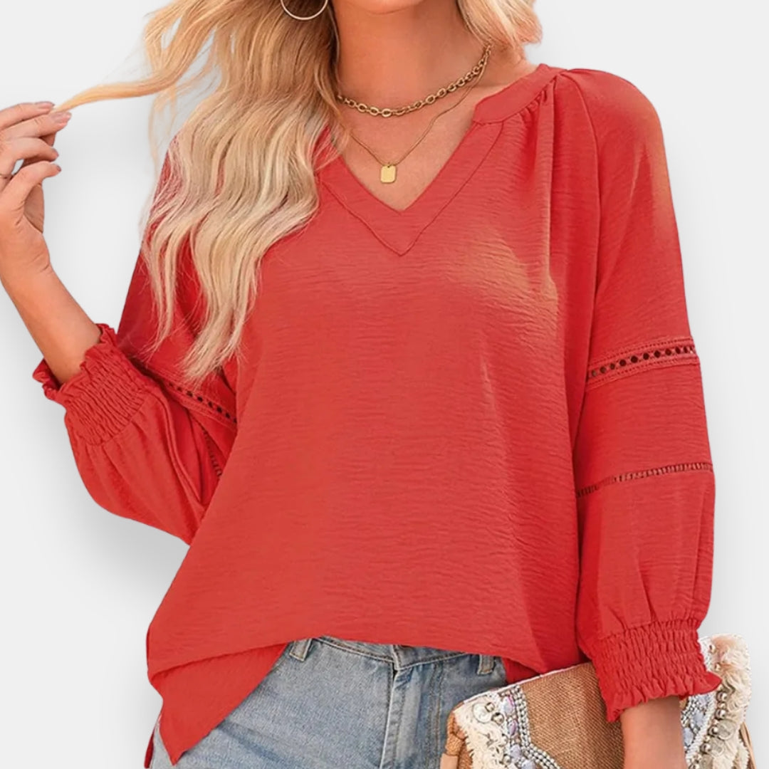 Néala | Blouse à manches ajourées