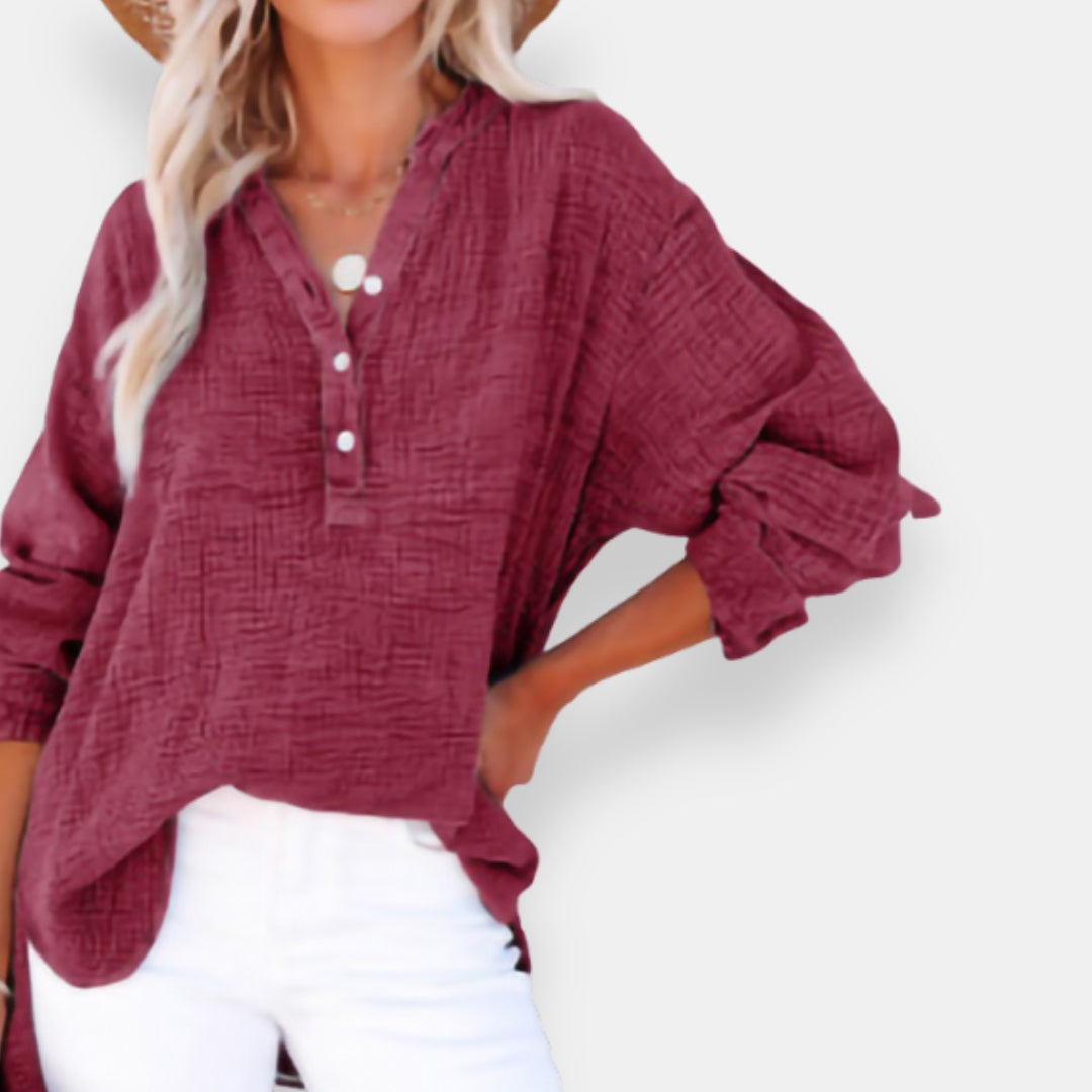Célinie | Blouse oversize texturée