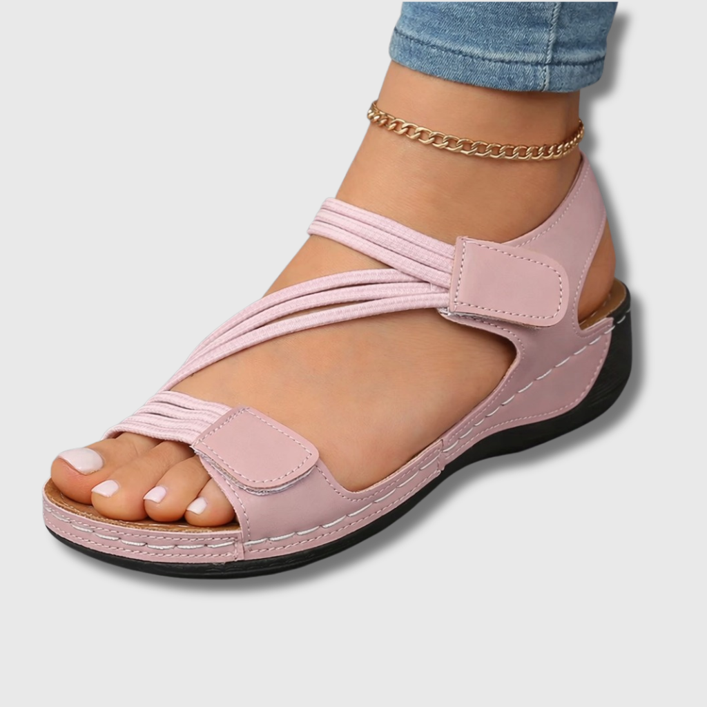 Sandales Orthopédiques Élégantes Sarah en Cuir Souple