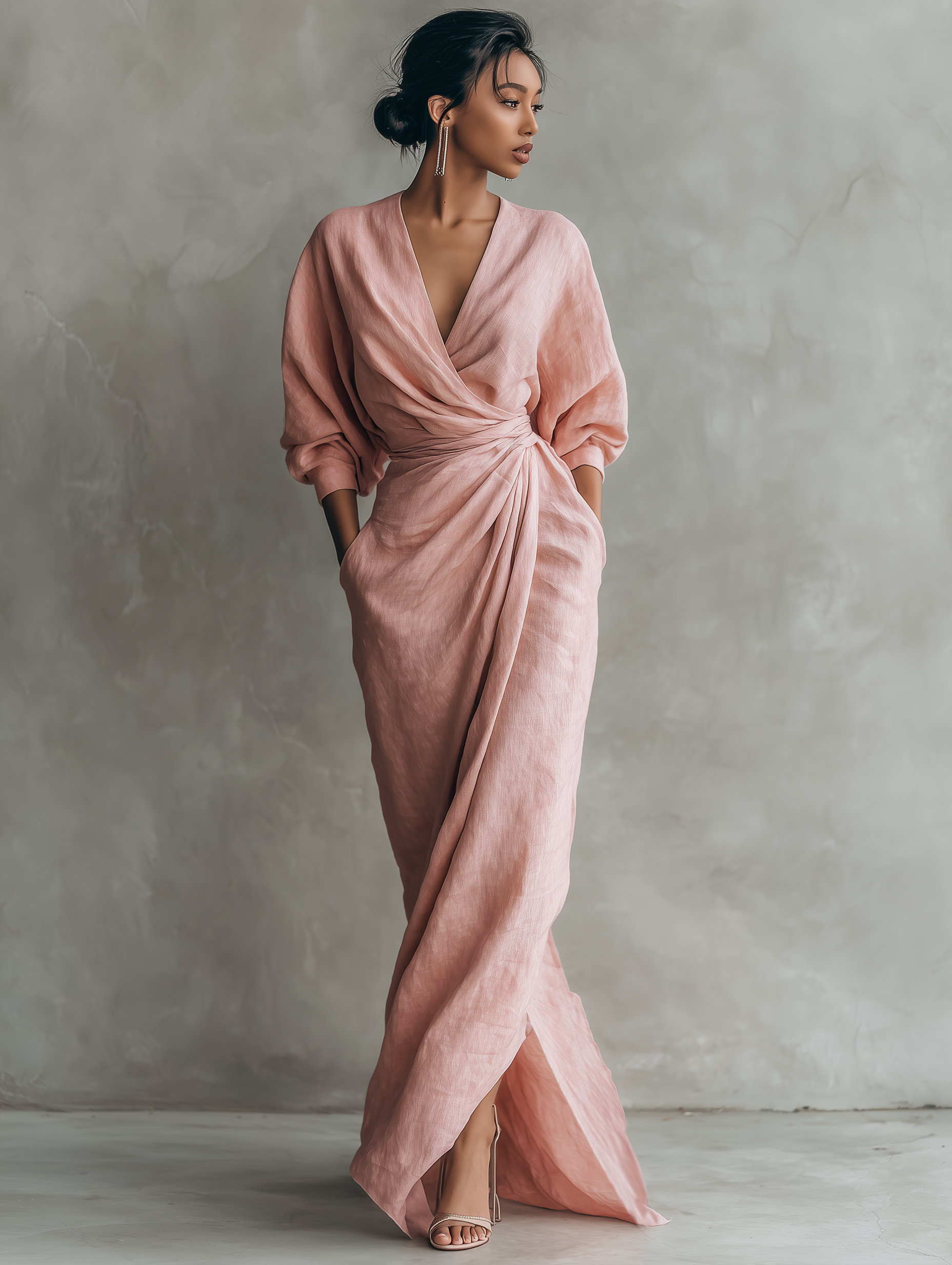 Roseline | Robe Maxi Lin Col V