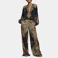 Valentina | Ensemble Floral Baroque avec Pantalon Palazzo