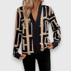 Liana | Blouse fluide à motif géométrique