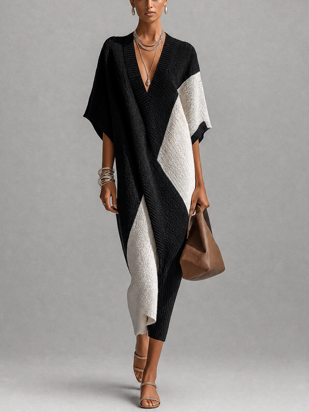 Vera | Robe Ébène & Ivoire
