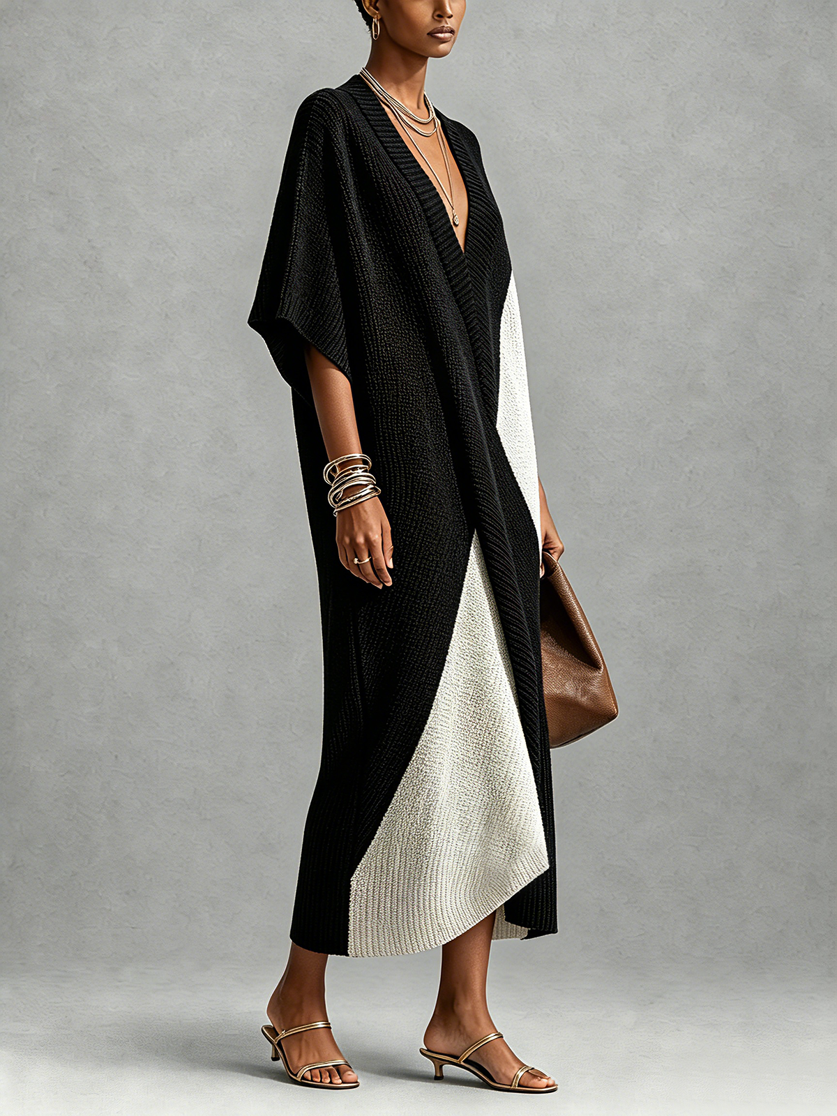 Vera | Robe Ébène & Ivoire