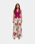 Alixène | Ensemble haut sans manches et pantalon fleuri