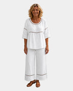 Bonne | Ensemble frais avec blouse et pantalon assortis