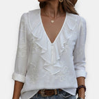 Célène | Blouse volants broderies