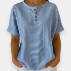 Brunehilde | Top rayé boutonné