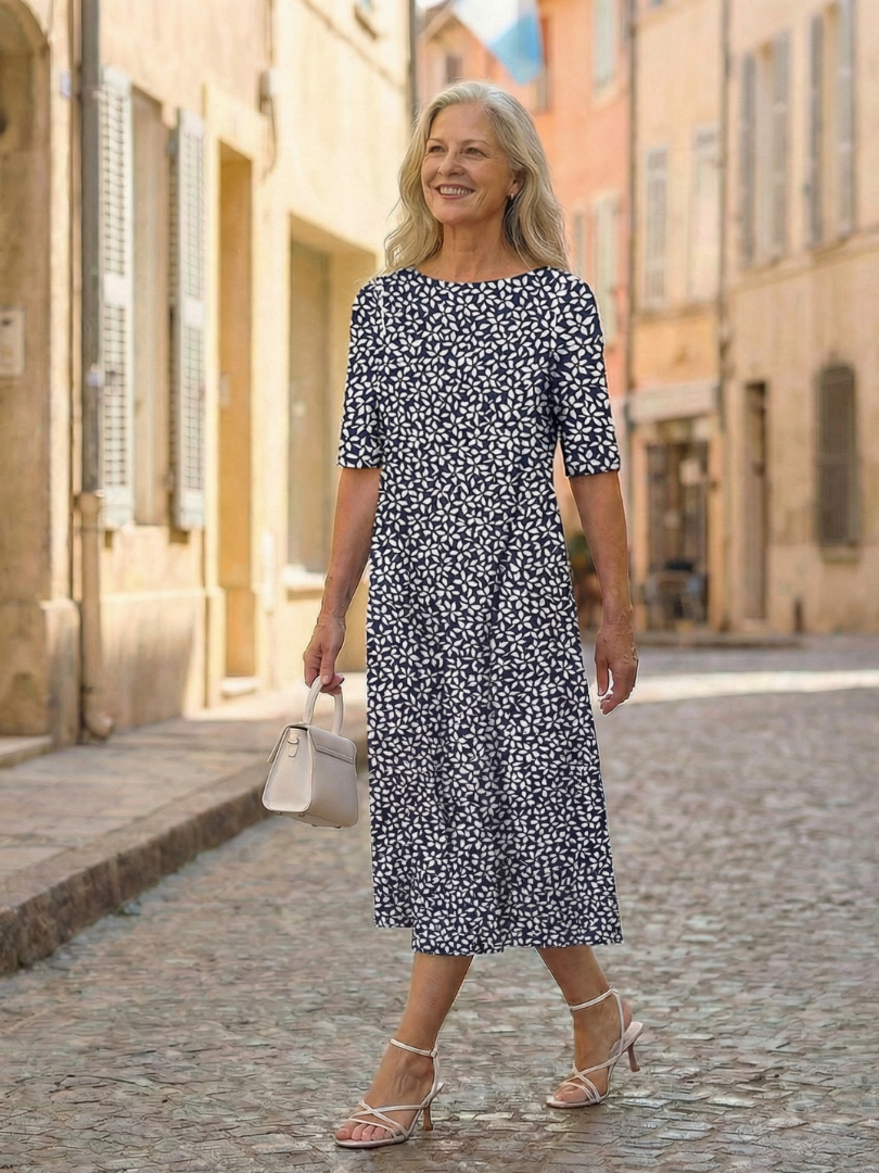 Uriah | Coastal Pattern Dress Maison Fleurine