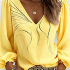 Rozane | Blouse col V bouffante