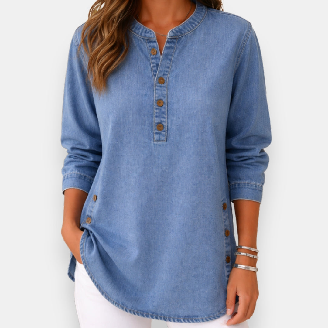 Mélusine | Blouse denim arrondie