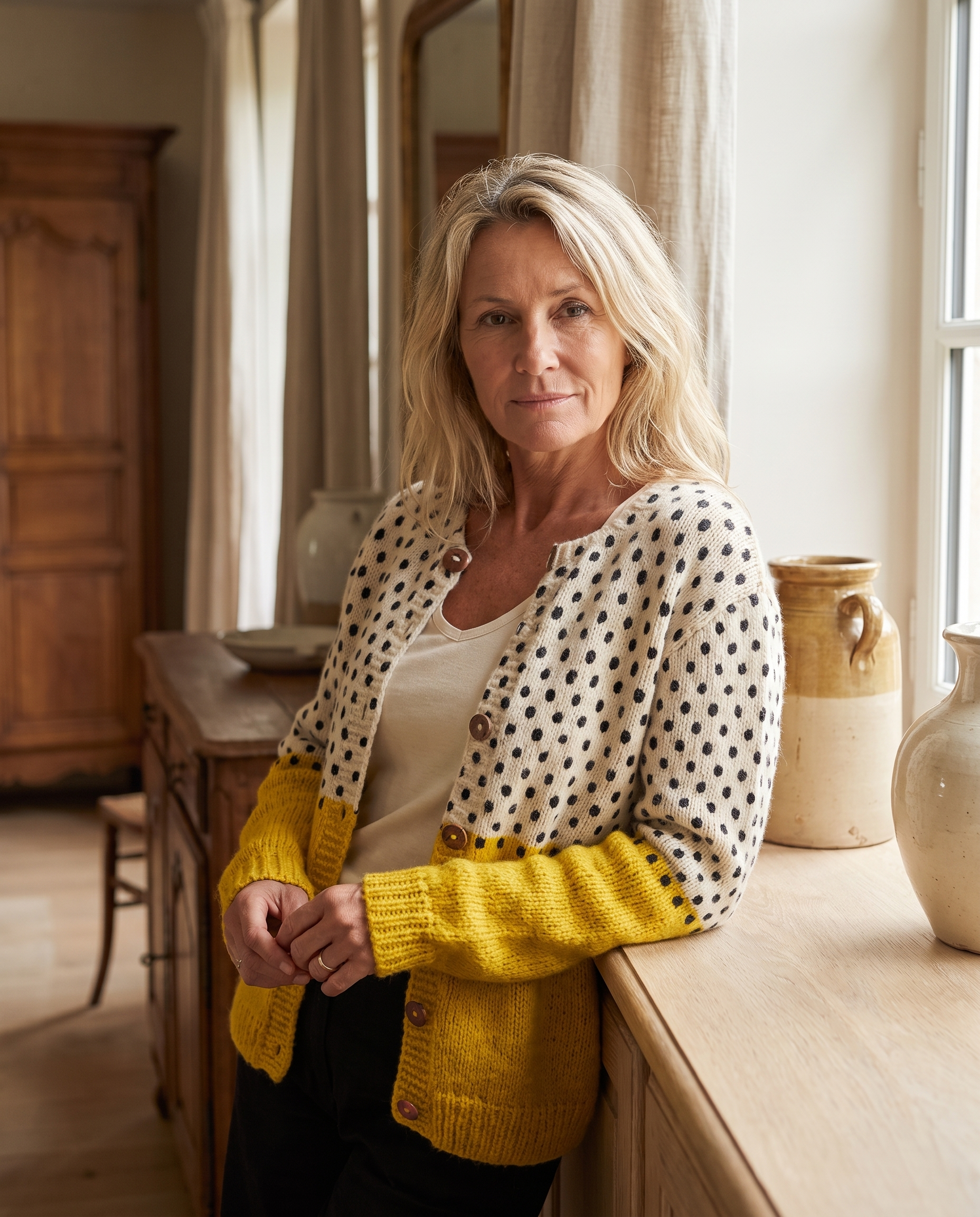 Junella | Cardigan Vintage en Maille