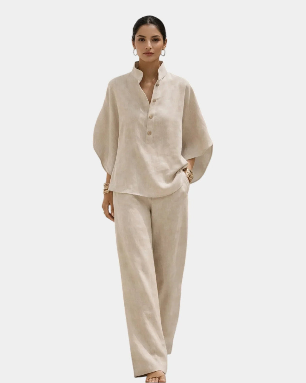 Brune |  Ensemble en coton en deux pièces