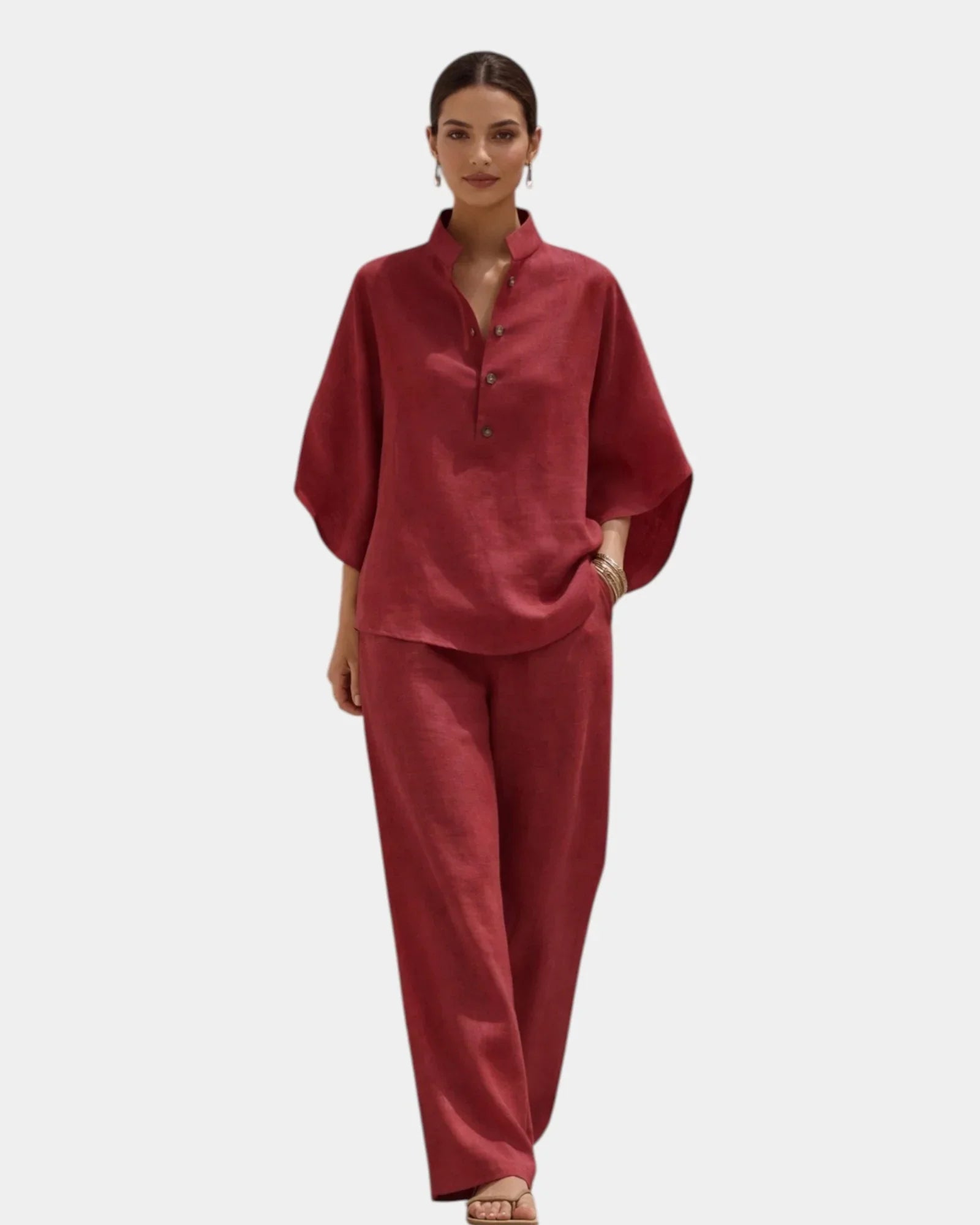 Brune |  Ensemble en coton en deux pièces