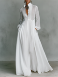 Françoise | Robe Maxi Lin Patchwork Col Montant