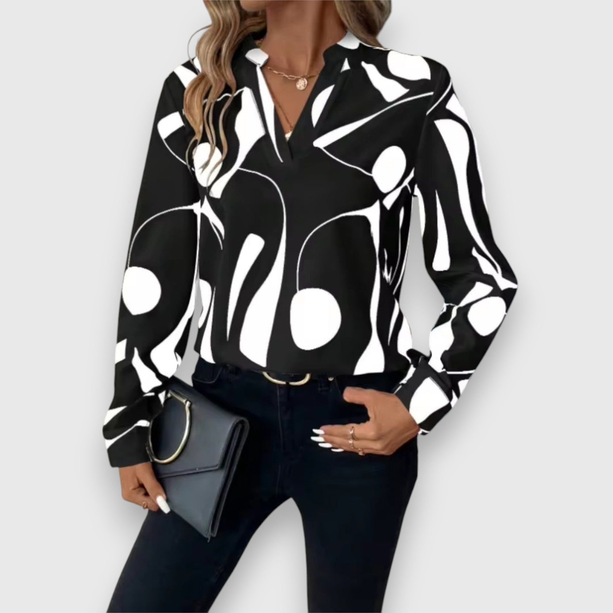 Aurora | Blouse moderne imprimé graphique