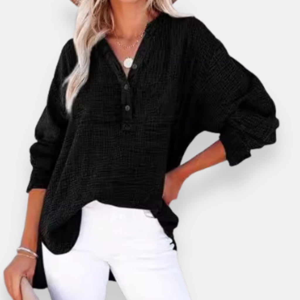 Célinie | Blouse oversize texturée