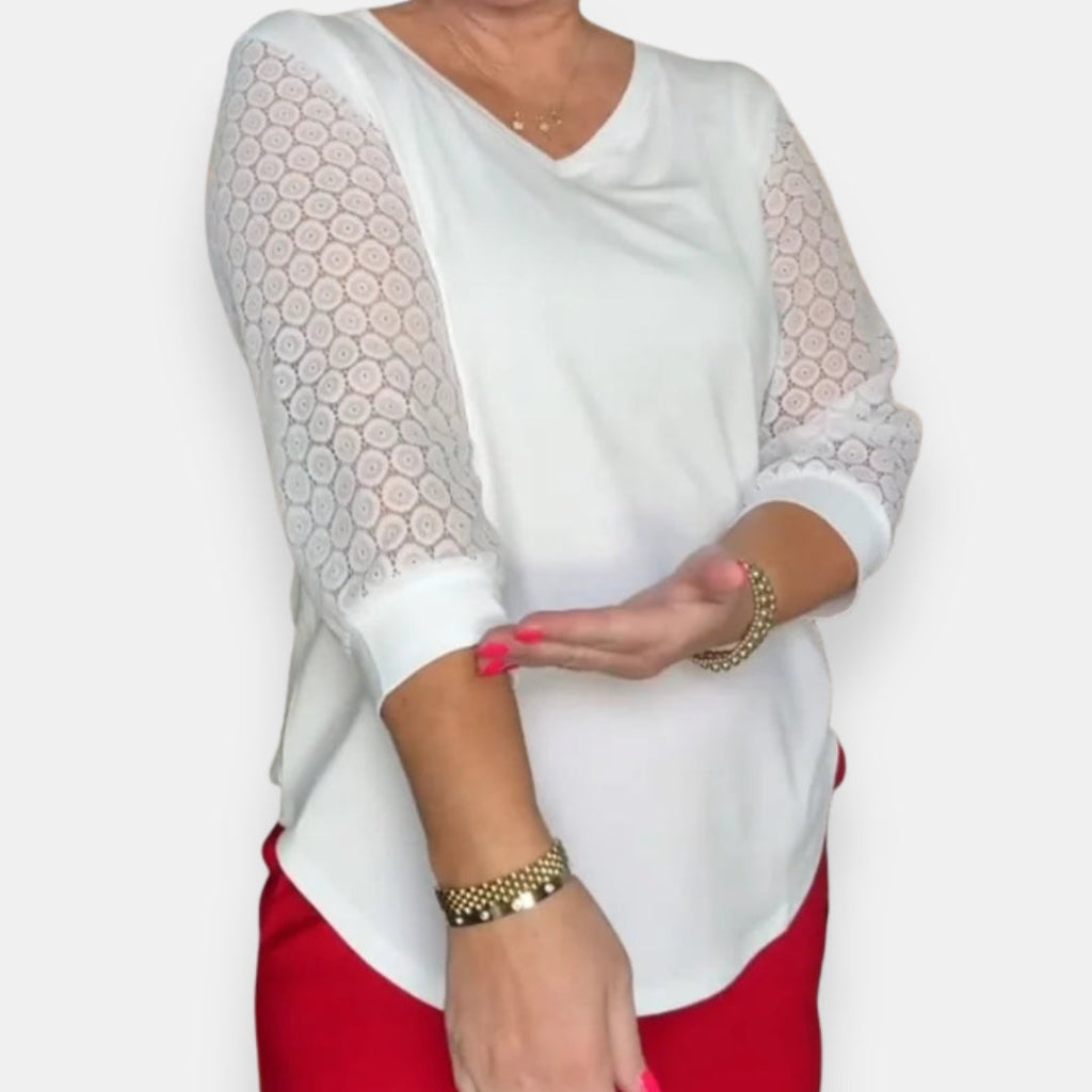 Bastienne | Blouse à manches dentelle