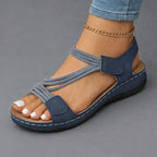 Sandales Orthopédiques Élégantes Sarah en Cuir Souple