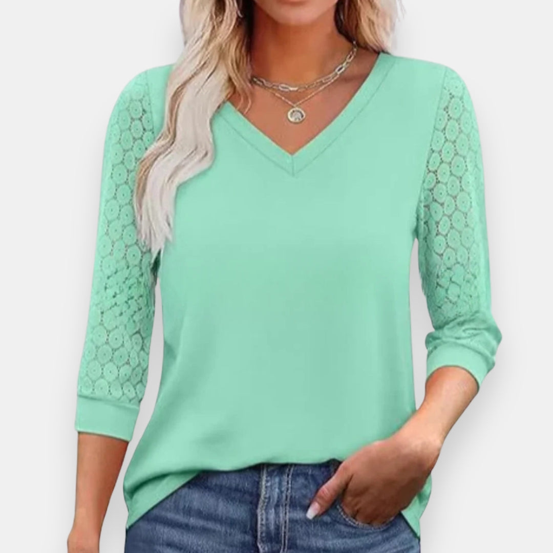 Bastienne | Blouse à manches dentelle