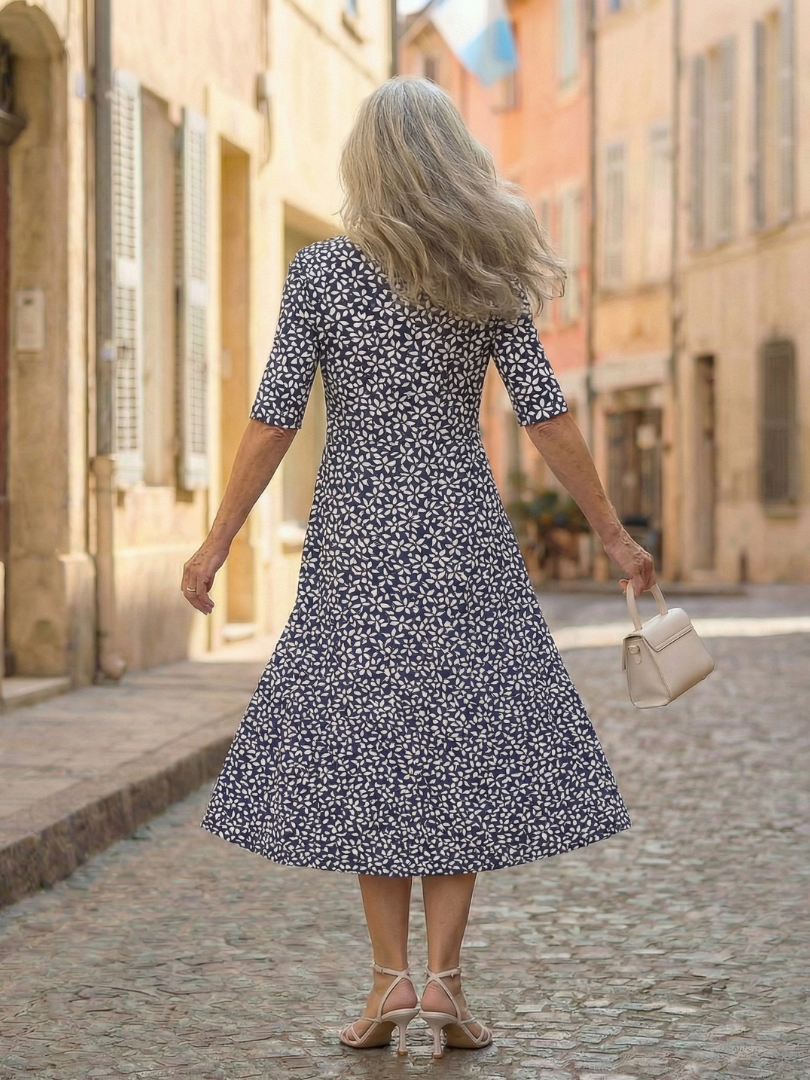 Uriah | Coastal Pattern Dress Maison Fleurine