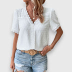Wassa | Blouse romantique à dentelle