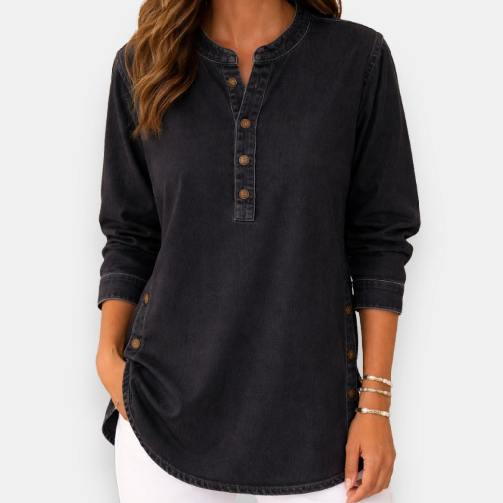 Mélusine | Blouse denim arrondie