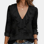 Célène | Blouse volants broderies