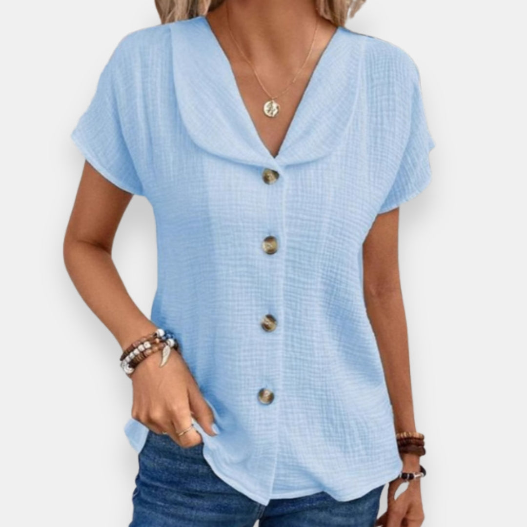 Bérangère | Blouse col claudine