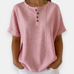Brunehilde | Top rayé boutonné