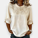 Mavise | Blouse brodée à brandebourgs
