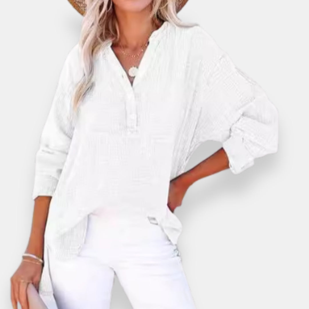 Célinie | Blouse oversize texturée