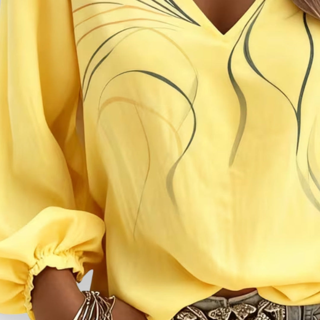 Rozane | Blouse col V bouffante