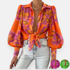 Anella | Blouse nouée à fleurs