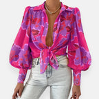 Anella | Blouse nouée à fleurs