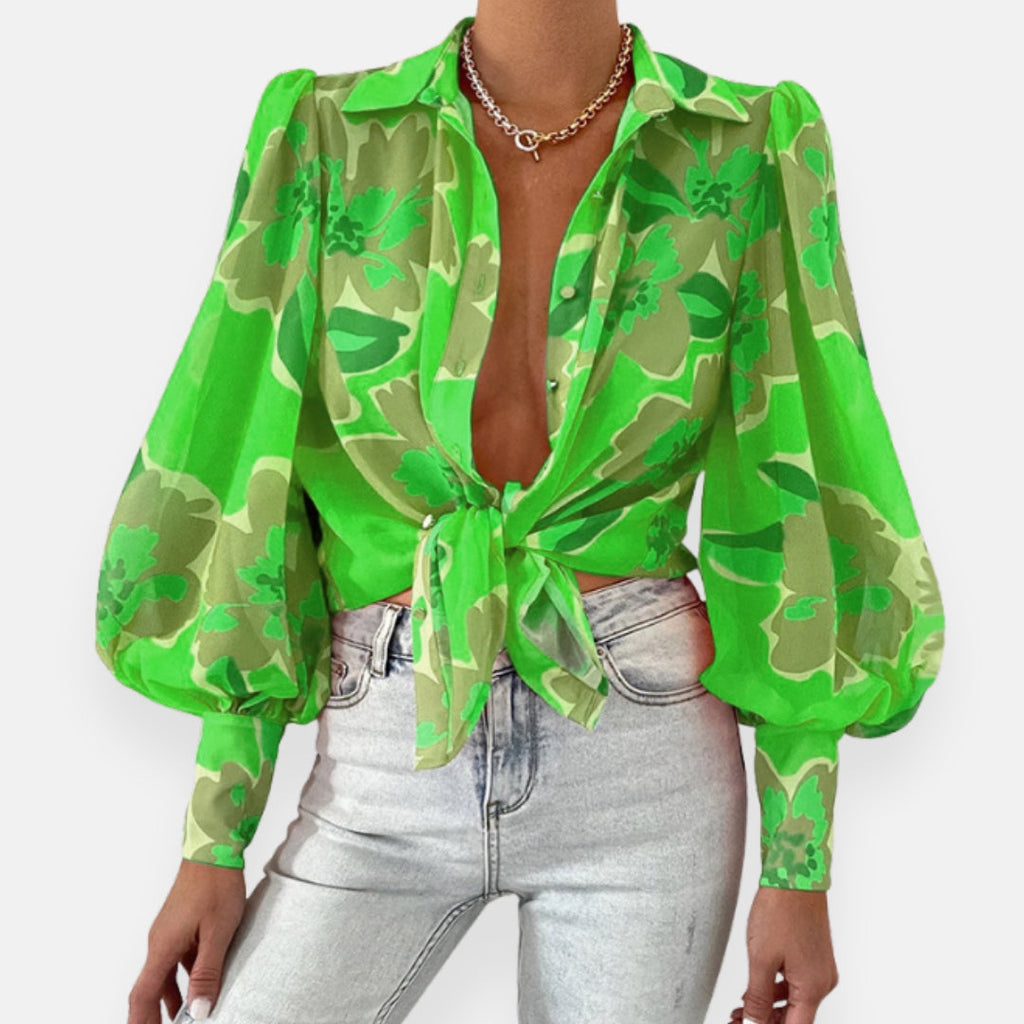 Anella | Blouse nouée à fleurs