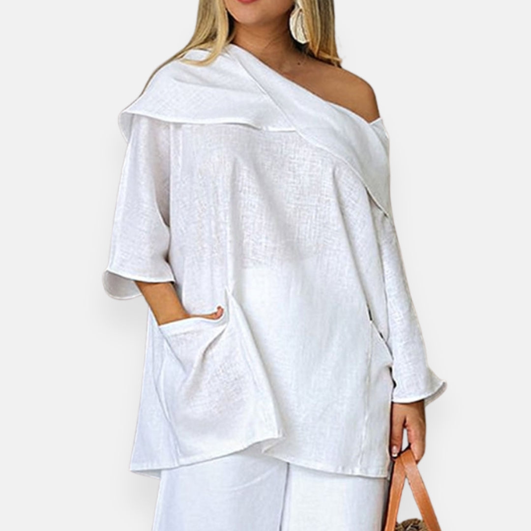Alina | Blouse asymétrique fluide