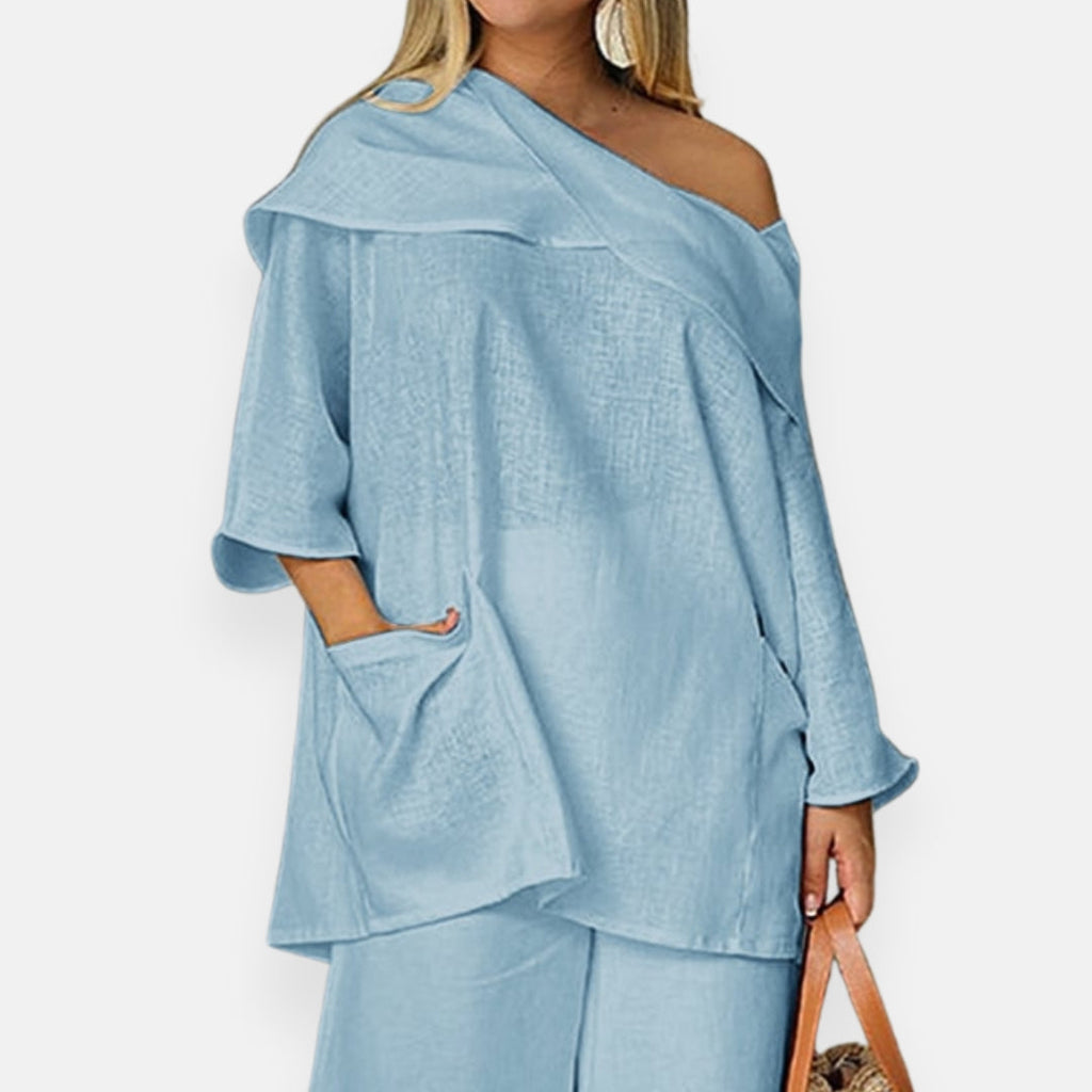 Alina | Blouse asymétrique fluide