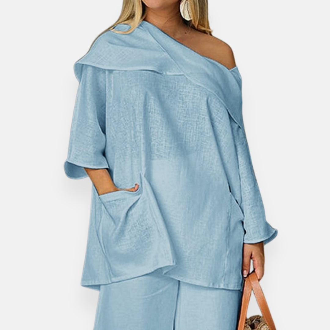 Alina | Blouse asymétrique fluide