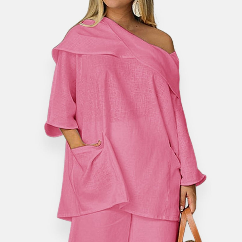 Alina | Blouse asymétrique fluide