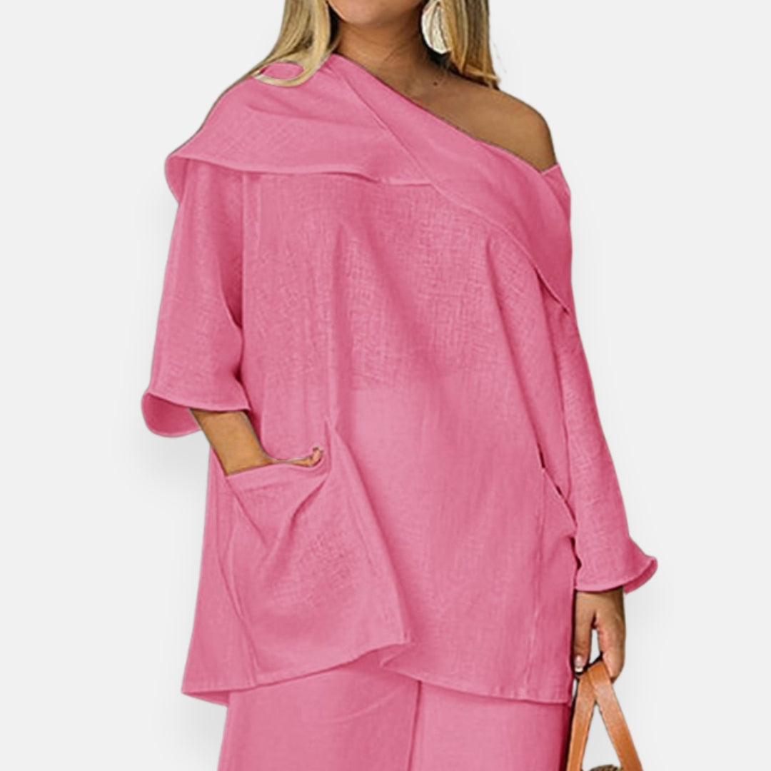 Alina | Blouse asymétrique fluide