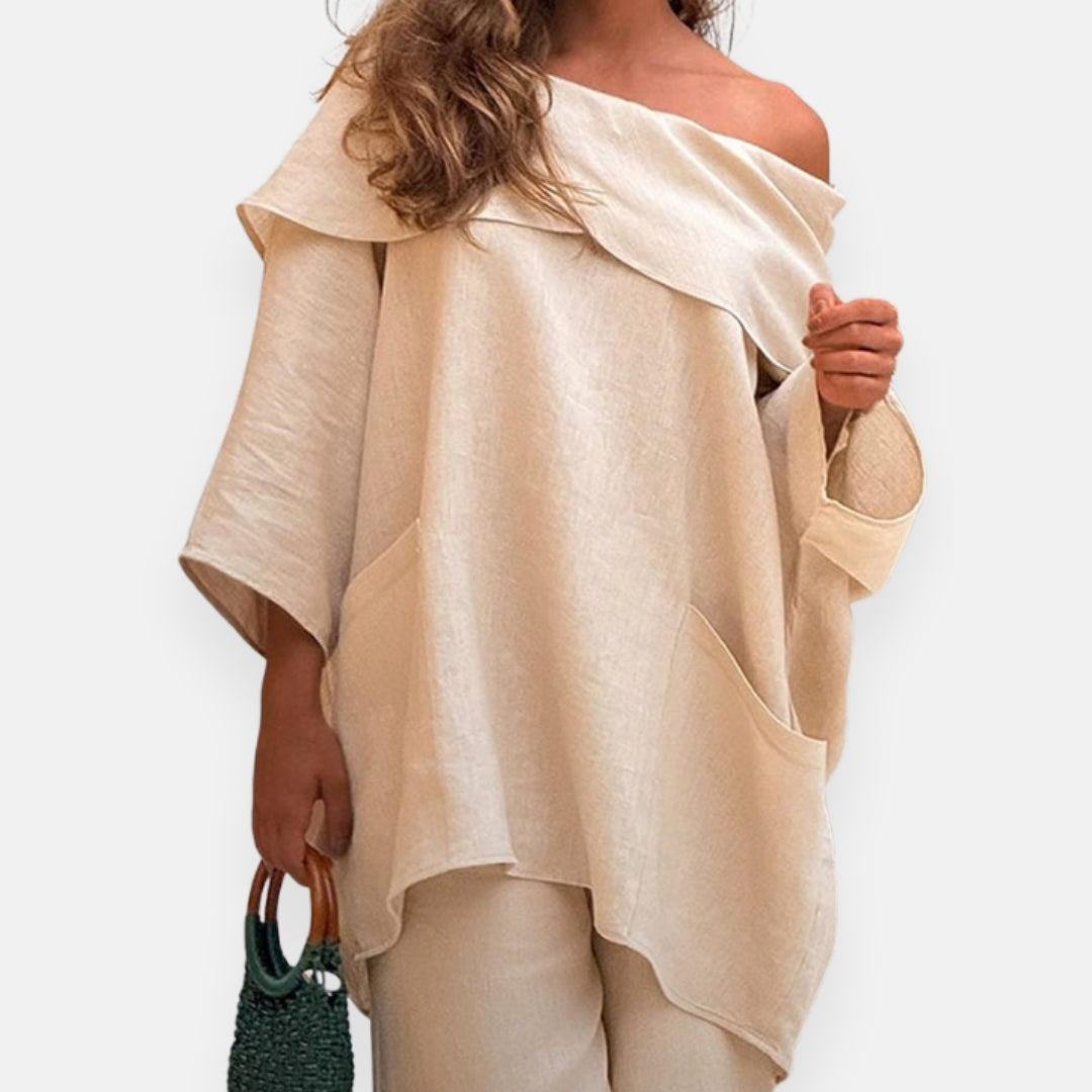 Alina | Blouse asymétrique fluide